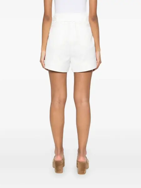 Pantaloni casual IRO Iro Hannou Cotton Blend Shorts WHITE Femei (BM 17224270) 4