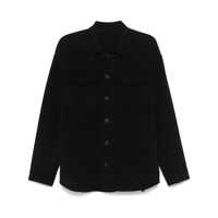 Camasi LOW BRAND Blu Shirt With Classic Collar In Wool Man