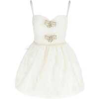 Rochii Self-Portrait 'White Organza Bow Mini' Dress Femei
