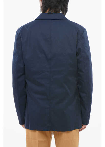 Sacouri Viktor & Rolf Cotton Blend Blazer With Patch Pockets Blue Barbati (BM 17227145) 2