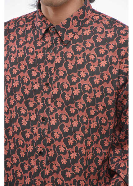 Camasi casual Viktor & Rolf Spread Collar Floral Patterned Shirt Red Barbati (BM 17227151) 3