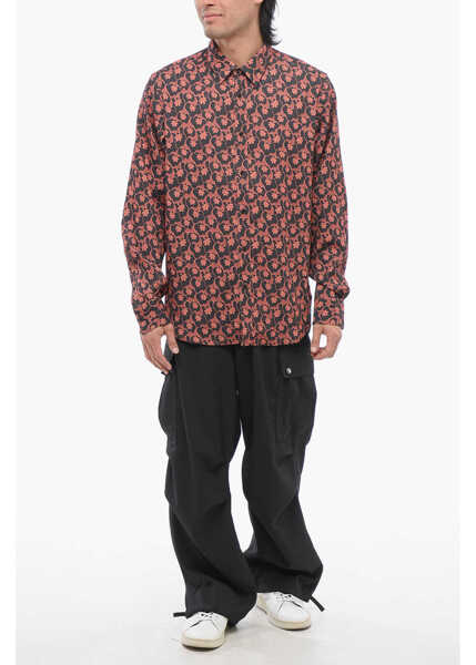 Camasi casual Viktor & Rolf Spread Collar Floral Patterned Shirt Red Barbati (BM 17227151) 4