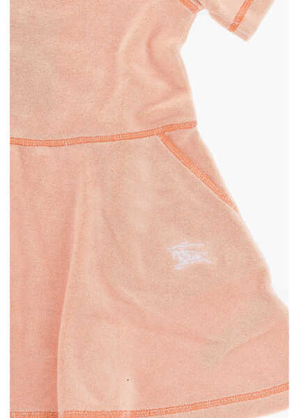 Rochii Burberry Kids Terry-Cotton Kirsty Dress With Visible Stitching Pink Fete (BM 17227448) 2