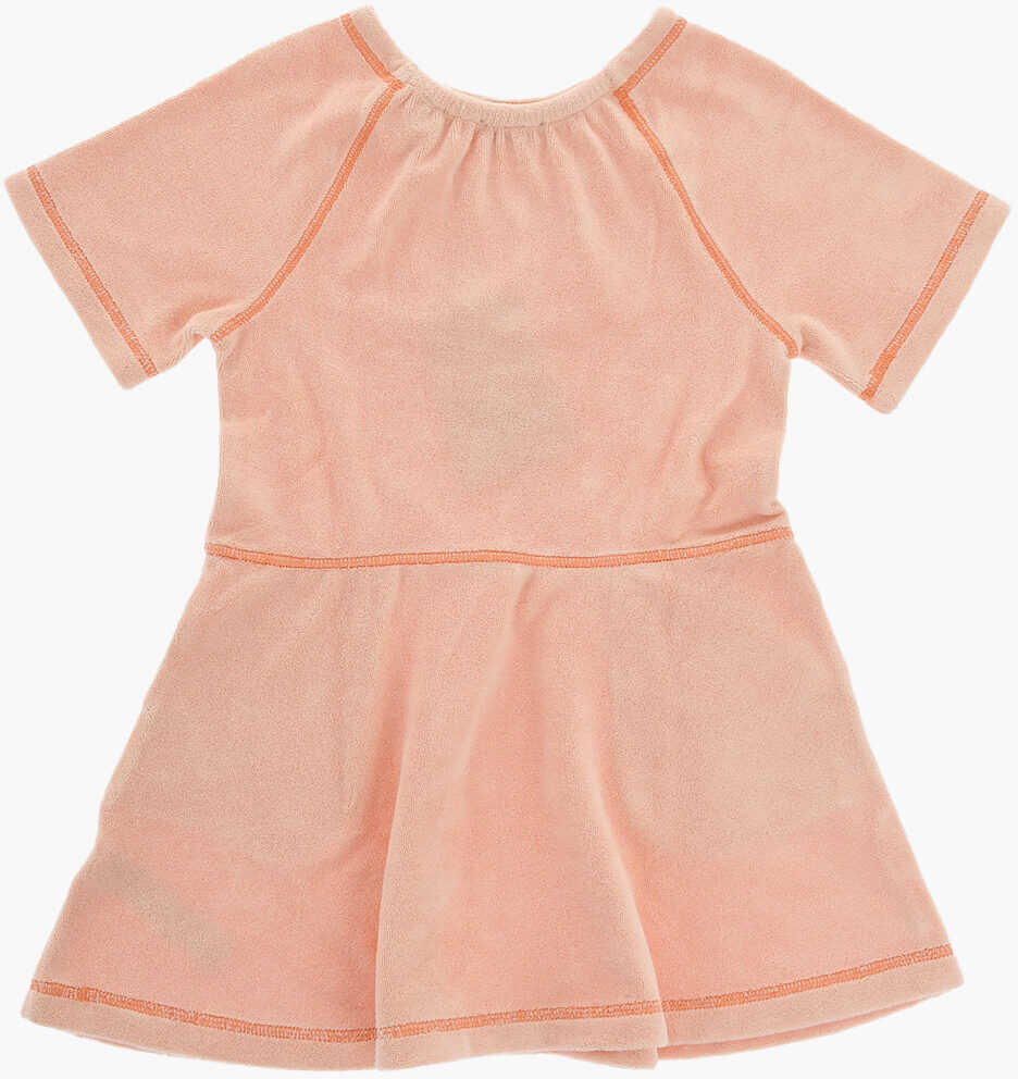 Rochii Burberry Kids Terry-Cotton Kirsty Dress With Visible Stitching Pink Fete (BM 17227448) 3