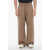 Viktor & Rolf Cotton Blend Wide Leg Pants With Drawstring Brown