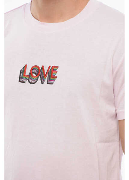 Tricouri Viktor & Rolf Crew Neck Love T-Shirt With Embroidery Pink Barbati (BM 17227730) 3