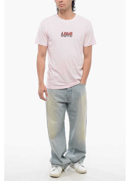 Tricouri Viktor & Rolf Crew Neck Love T-Shirt With Embroidery Pink Barbati (BM 17227730) 4