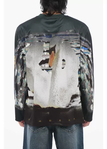 Tricouri Burberry Tech Fabric Winds Of Change T-Shirt Green Barbati (BM 17228093) 2