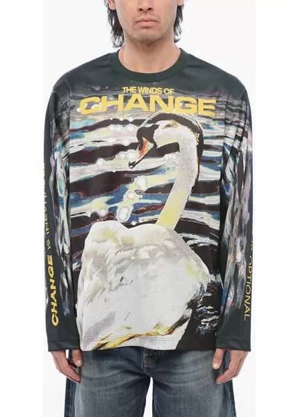 Tricouri Burberry Tech Fabric Winds Of Change T-Shirt Green Barbati (BM 17228093) 1