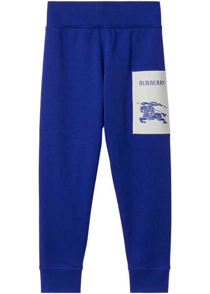 Pantaloni de trening Burberry Kids Cotton Sidney Joggers With Contrast Logo Embroidery Blue Baieti (BM 17228141) 1