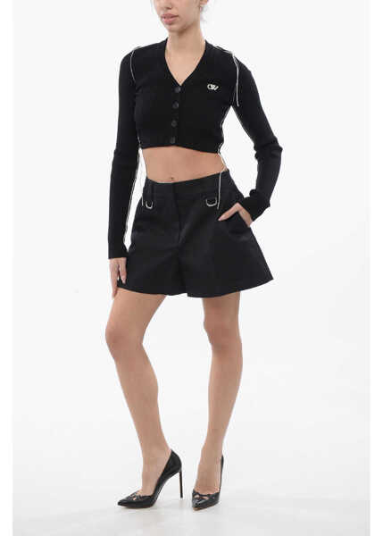 Pantaloni scurti Off-White High Waisted Cargo Shorts Black Femei (BM 17228276) 4