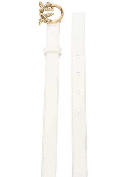 Curele Pinko Love Berry Belt BIANCO SETA-ANTIQUE GOLD Femei (BM 17228666) 2