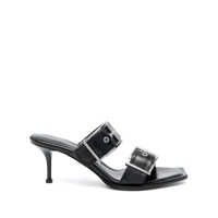 Pantofi cu toc Alexander McQueen Buckled Leather Mules Femei