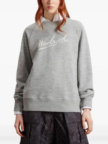 Pulovere Woolrich Woolrich Logo Cotton Sweatshirt GREY Femei (BM 17231743) 3
