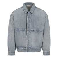 Geci FEAR OF GOD Blue Jacket With Classic Collar And Long Sleeves In Denim Man