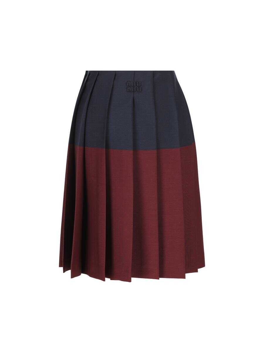 Fuste Miu Miu Miu Miu Skirts AMARRANTNAVY Femei (BM 17232952) 2