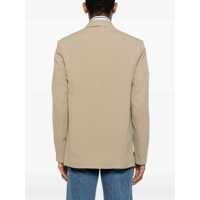 Sacouri Golden Goose pentru Barbati - Sacouri Golden Goose Single-breasted blazer with pinstripes Beige Barbati (BM 17233817) - B-mall.ro