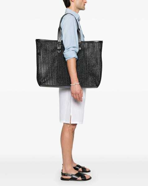 Genti de mana Dolce & Gabbana Woven Mesh Shopping Bag BLACK Barbati (BM 17234153) 2