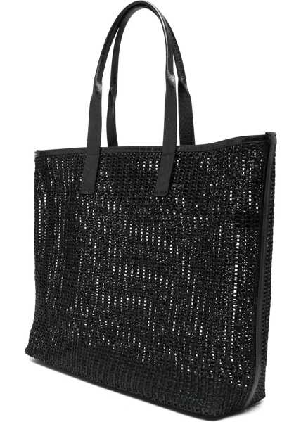 Genti de mana Dolce & Gabbana Woven Mesh Shopping Bag BLACK Barbati (BM 17234153) 3