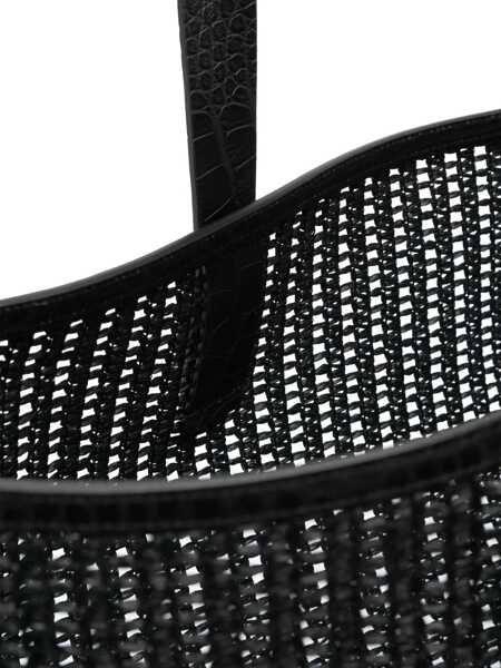 Genti de mana Dolce & Gabbana Woven Mesh Shopping Bag BLACK Barbati (BM 17234153) 5