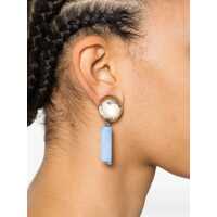 Bijuterii Dama - Cercei Moschino Logo Earrings AZURE Femei (BM 17234222) - B-mall.ro
