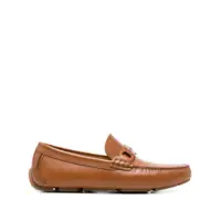 Mocasini Brown Loafers With Ganicini Plaque On The Front In Leather Man Barbati