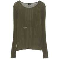 Tricouri Pinko 'Alchemilla' T-Shirt Semi-Trasparent In Green Cotton Femei