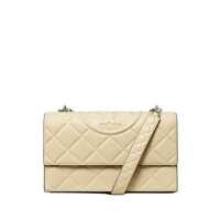 Genti de umar Tory Burch Leather Shoulder Bag In Ecrù Femei