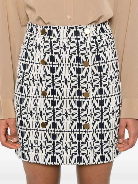 Fuste Max Mara Max Mara Skirts BLUE WHITE Femei (BM 17236351) 5
