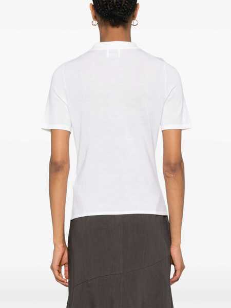 Pulovere Allude White Sweater With Classic Collar And Button Closure In Wool Woman WHITE Femei (BM 17236504) 4