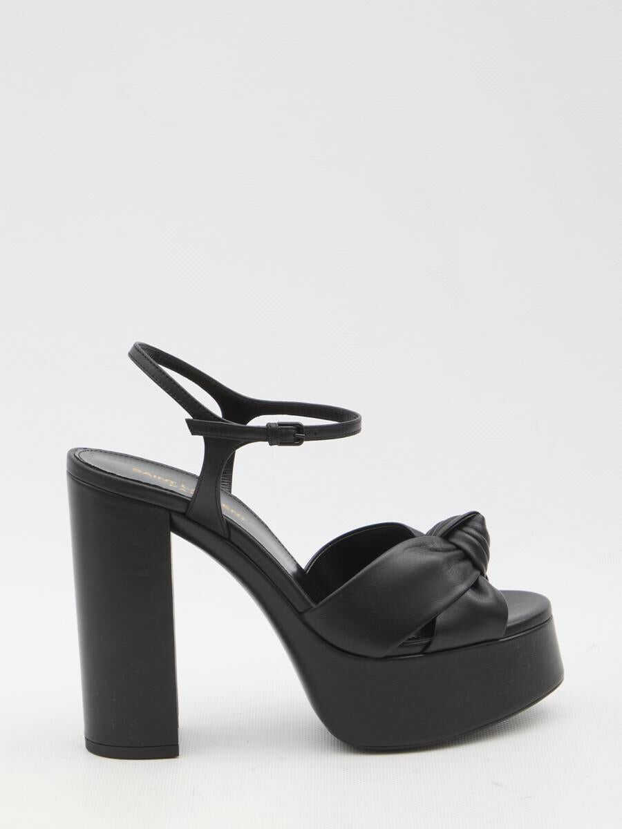 Sandale Saint Laurent Bianca Black Leather Sandals Black Femei (BM 17236849) 1