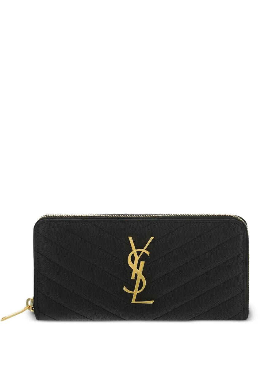 Portofele Saint Laurent Saint Laurent Monogram Zip-Around Wallet Black Femei (BM 17237026) 1