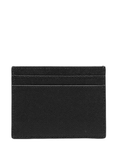 Portofele Saint Laurent Saint Laurent Logo-Stamp Card Holder Black Barbati (BM 17237035) 2