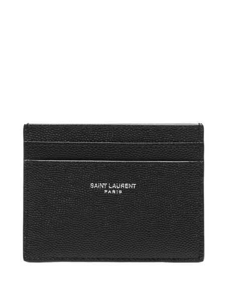 Portofele Saint Laurent Saint Laurent Logo-Stamp Card Holder Black Barbati (BM 17237035) 1