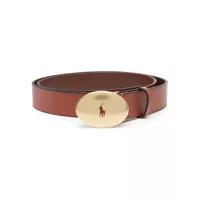 Curele Ralph Lauren Logo-Plaque Leather Belt Femei