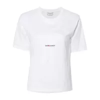 Tricouri Saint Laurent Logo-Print T-Shirt Femei