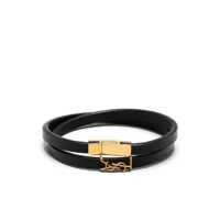 Bratari Saint Laurent Double-Wrap Leather Bracelet Femei