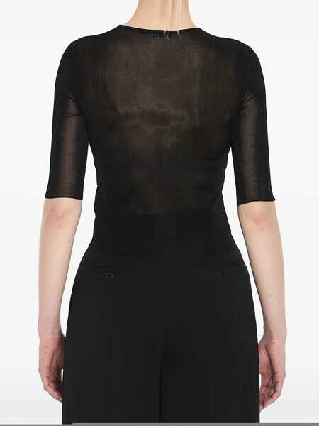 Topuri Saint Laurent Saint Laurent Cassandre Cropped Top Black Femei (BM 17238193) 3