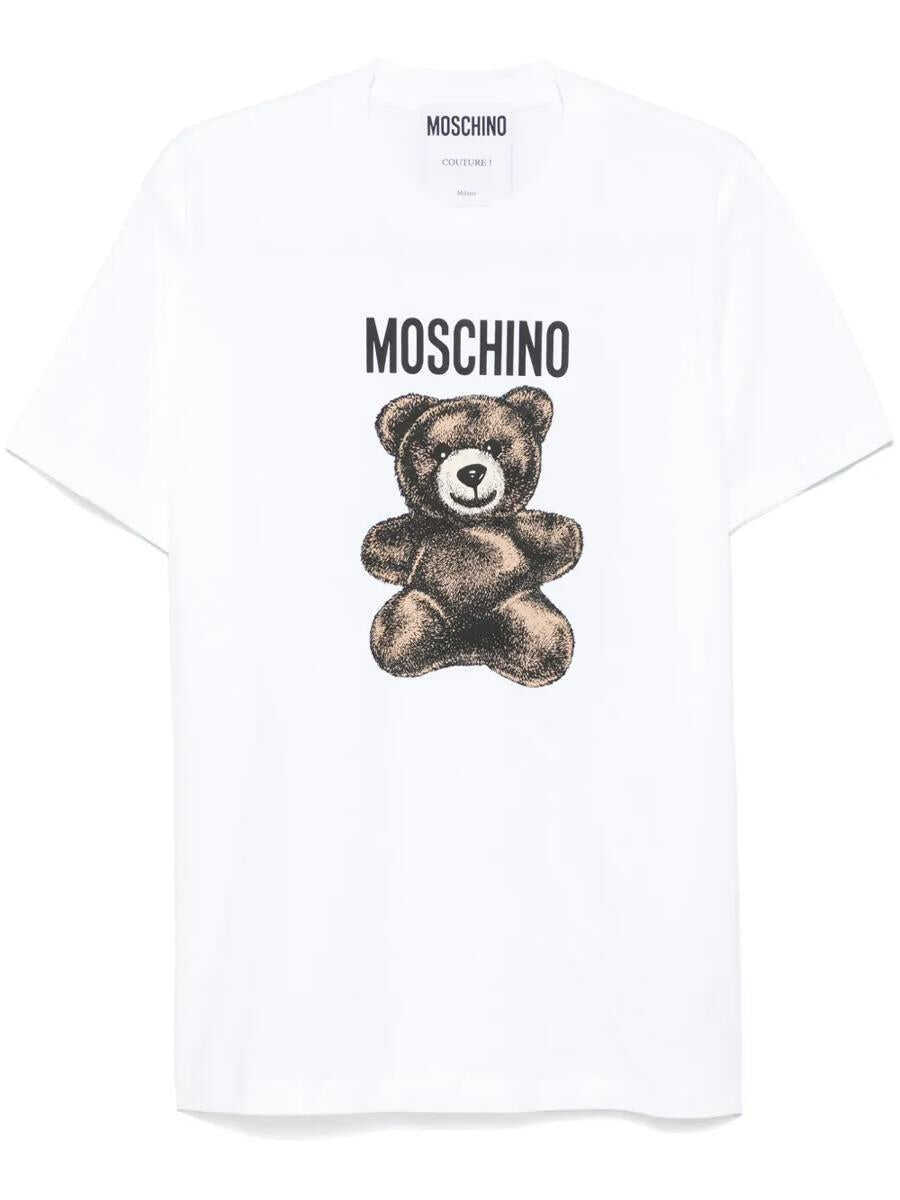 Tricouri Moschino Moschino T-Shirt With Teddy Bear Print WHITE Barbati (BM 17238442) 1