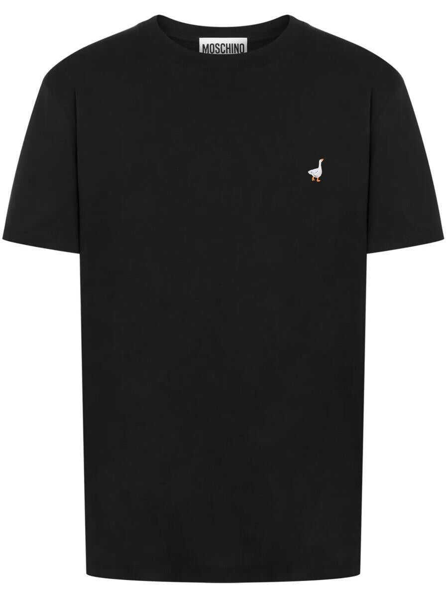 Tricouri Moschino Moschino T-Shirt With Embroidery Black Barbati (BM 17238460) 1