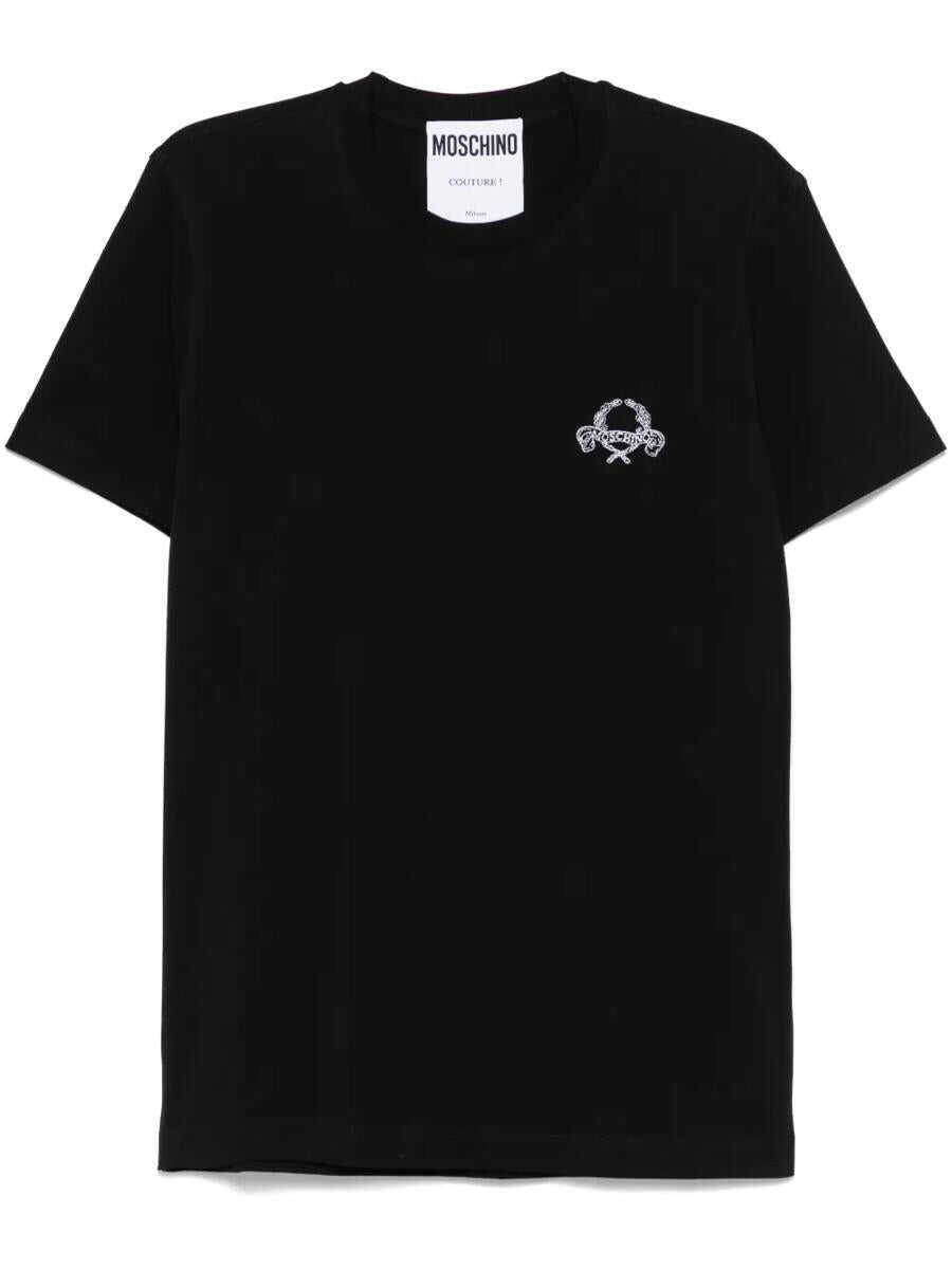 Tricouri Moschino Moschino T-Shirt With Embroidery Black Barbati (BM 17238469) 1