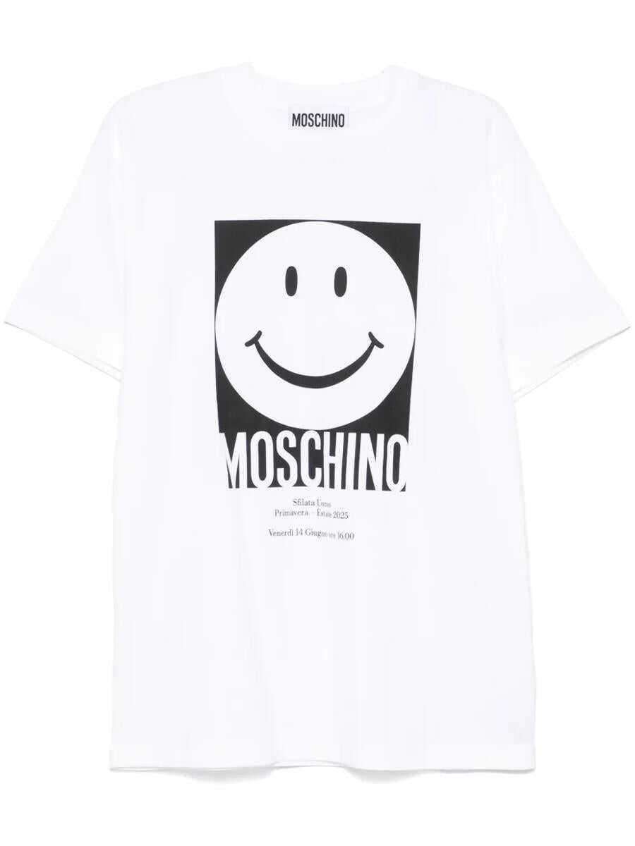 Tricouri Moschino Moschino T-Shirt With Print WHITE Barbati (BM 17238484) 1