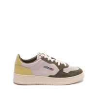 Sneakers Autry Medalist Low Tricolor Sneakers In Schio Green And Lemon Suede Barbati