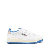 Sneakers Autry Medalist Low White Leather And Palace Blue Sneakers Barbati