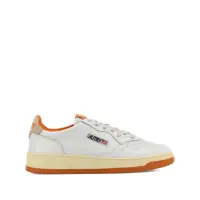Sneakers Autry Medalist Low White Leather And Amberglow Sneakers Barbati