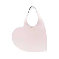 Genti de umar 'Heart' Pink Shoulder Bag With Logo Print In Leather Woman Femei