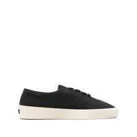 Sneakers Black Low Top Sneakers With Logo Patch On The Rear In Suede Man Barbati
