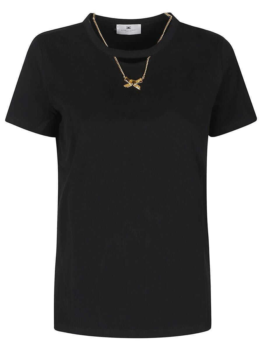 Tricouri Elisabetta Franchi Elisabetta Franchi Tshirt Black Femei (BM 17242777) 1