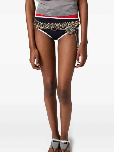 Costume de baie Miu Miu Miu Miu Technical Knit Swimsuit Bottom BLUBIANCO Femei (BM 17243041) 4