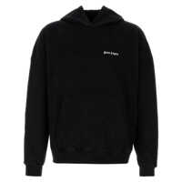 Bluze de trening Palm Angels Black Hoodie With White Logo Barbati